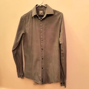 Grey stretch buttondown
